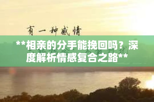 **相亲的分手能挽回吗？深度解析情感复合之路**