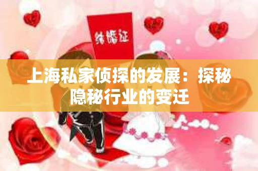 上海私家侦探的发展：探秘隐秘行业的变迁