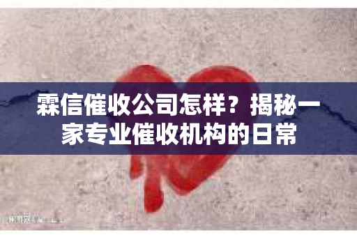 霖信催收公司怎样？揭秘一家专业催收机构的日常