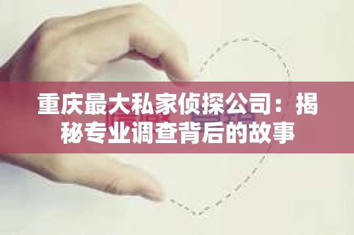 重庆最大私家侦探公司：揭秘专业调查背后的故事