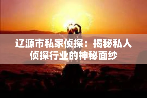 辽源市私家侦探：揭秘私人侦探行业的神秘面纱