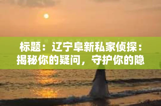 标题：辽宁阜新私家侦探：揭秘你的疑问，守护你的隐私