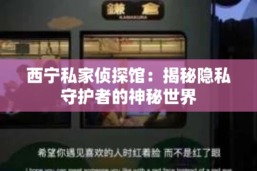 西宁私家侦探馆：揭秘隐私守护者的神秘世界
