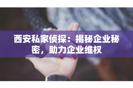 西安私家侦探：揭秘企业秘密，助力企业维权