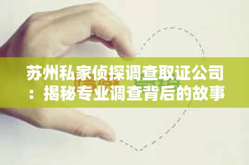 苏州私家侦探调查取证公司：揭秘专业调查背后的故事