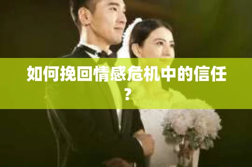如何挽回情感危机中的信任？